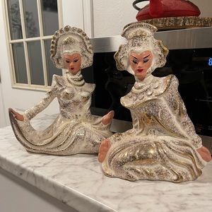 40s/50s Vintage Porcelain Geisha Dolls